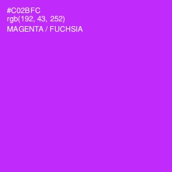 #C02BFC - Magenta / Fuchsia Color Image