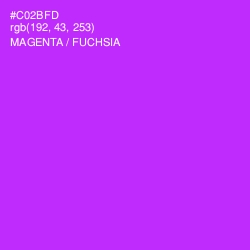 #C02BFD - Magenta / Fuchsia Color Image