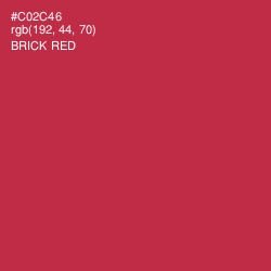 #C02C46 - Brick Red Color Image