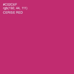 #C02C6F - Cerise Red Color Image