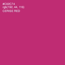 #C02C74 - Cerise Red Color Image