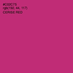 #C02C75 - Cerise Red Color Image