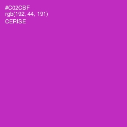 #C02CBF - Cerise Color Image