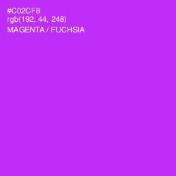 #C02CF8 - Magenta / Fuchsia Color Image