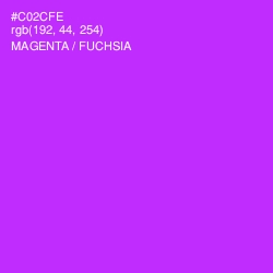 #C02CFE - Magenta / Fuchsia Color Image