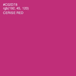 #C02D78 - Cerise Red Color Image
