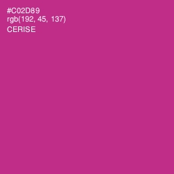 #C02D89 - Cerise Color Image