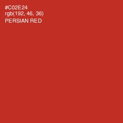 #C02E24 - Persian Red Color Image