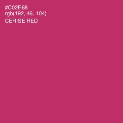 #C02E68 - Cerise Red Color Image