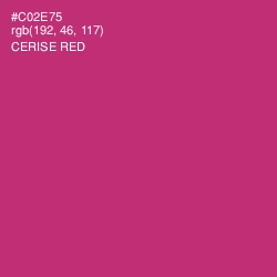 #C02E75 - Cerise Red Color Image
