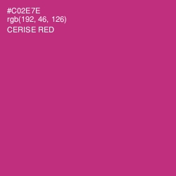 #C02E7E - Cerise Red Color Image