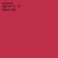 #C02F49 - Brick Red Color Image