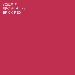 #C02F4F - Brick Red Color Image