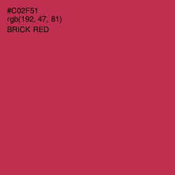 #C02F51 - Brick Red Color Image