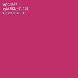 #C02F67 - Cerise Red Color Image