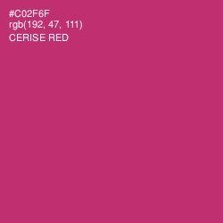 #C02F6F - Cerise Red Color Image