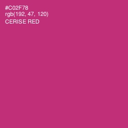 #C02F78 - Cerise Red Color Image