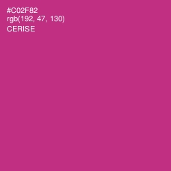 #C02F82 - Cerise Color Image