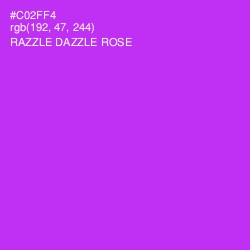 #C02FF4 - Razzle Dazzle Rose Color Image