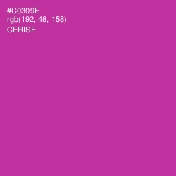 #C0309E - Cerise Color Image