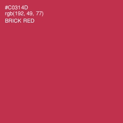 #C0314D - Brick Red Color Image