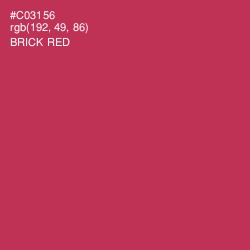 #C03156 - Brick Red Color Image