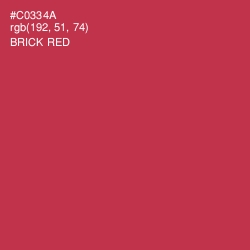 #C0334A - Brick Red Color Image