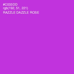 #C033DD - Razzle Dazzle Rose Color Image