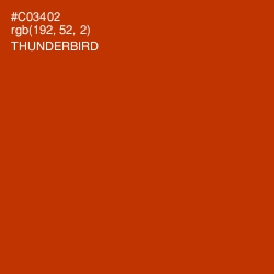 #C03402 - Thunderbird Color Image