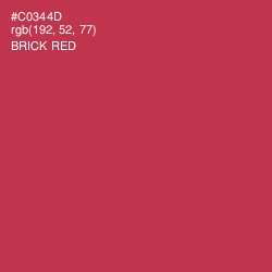 #C0344D - Brick Red Color Image