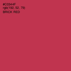 #C0344F - Brick Red Color Image