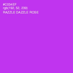 #C034EF - Razzle Dazzle Rose Color Image