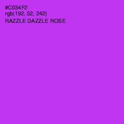 #C034F2 - Razzle Dazzle Rose Color Image