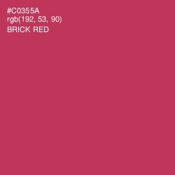 #C0355A - Brick Red Color Image