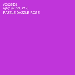 #C035D9 - Razzle Dazzle Rose Color Image