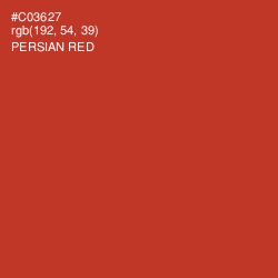 #C03627 - Persian Red Color Image