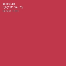 #C0364B - Brick Red Color Image