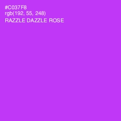 #C037F8 - Razzle Dazzle Rose Color Image