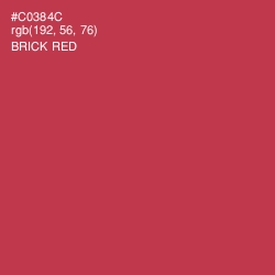 #C0384C - Brick Red Color Image