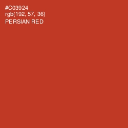 #C03924 - Persian Red Color Image