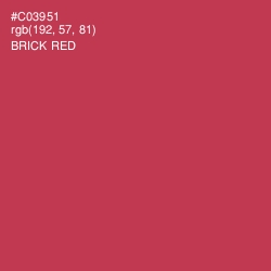 #C03951 - Brick Red Color Image