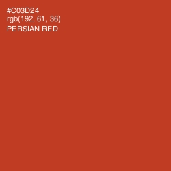 #C03D24 - Persian Red Color Image