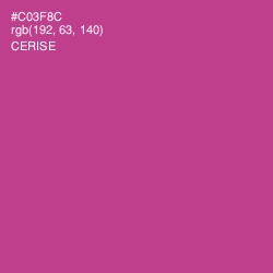 #C03F8C - Cerise Color Image