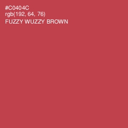 #C0404C - Fuzzy Wuzzy Brown Color Image