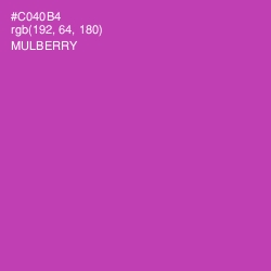 #C040B4 - Mulberry Color Image