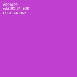 #C040D0 - Fuchsia Pink Color Image