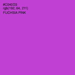 #C040D3 - Fuchsia Pink Color Image