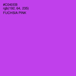 #C040EB - Fuchsia Pink Color Image