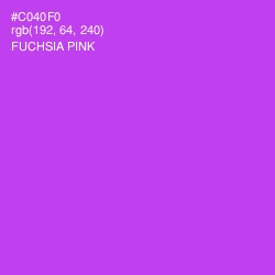 #C040F0 - Fuchsia Pink Color Image
