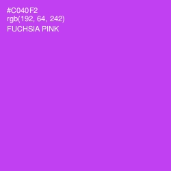 #C040F2 - Fuchsia Pink Color Image